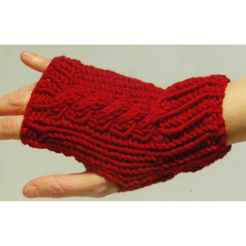 Mitaines Torsade en Mérinos et Alpaga